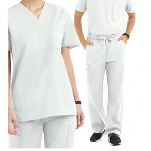 HEALTH PRO (by Marks) white scrub set